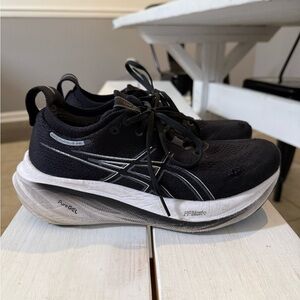 ASICS Black and White Athletic Shoes